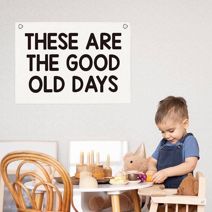 Cute These Are The Good Old Days Banner Vintage Banner Wall Decor Wall Hanging Boys Girl Play Bedroom Dorm Room Decor 22x28 Inch