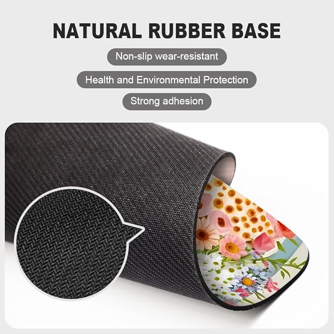Pink Bow Ribbon Flower Boots Texture Mouse pad, Square Waterproof and Anti Slip Mouse pad for Office laptops