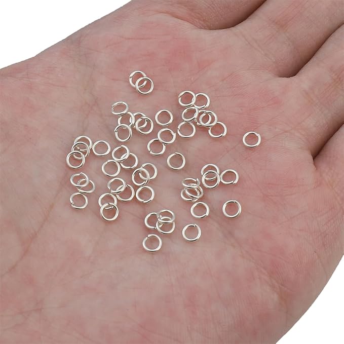 925 Sterling Silver Jump Rings 0.7x4mm 50pcs for Jewelry Making Findings