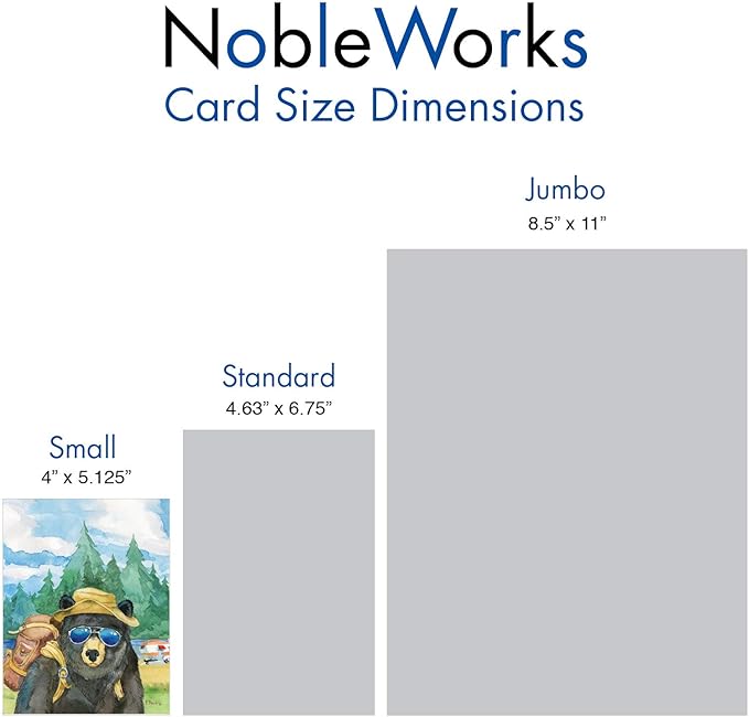 The Best Card Company - 20 Assorted Bulk Wildlife Whimsical Greeting Cards Boxed Set (4 x 5.12 Inch) Wildlife Variety Notecards for Kid (10 Designs, 2 Each) - Animal's Day Off AM6670OCB-B2x10