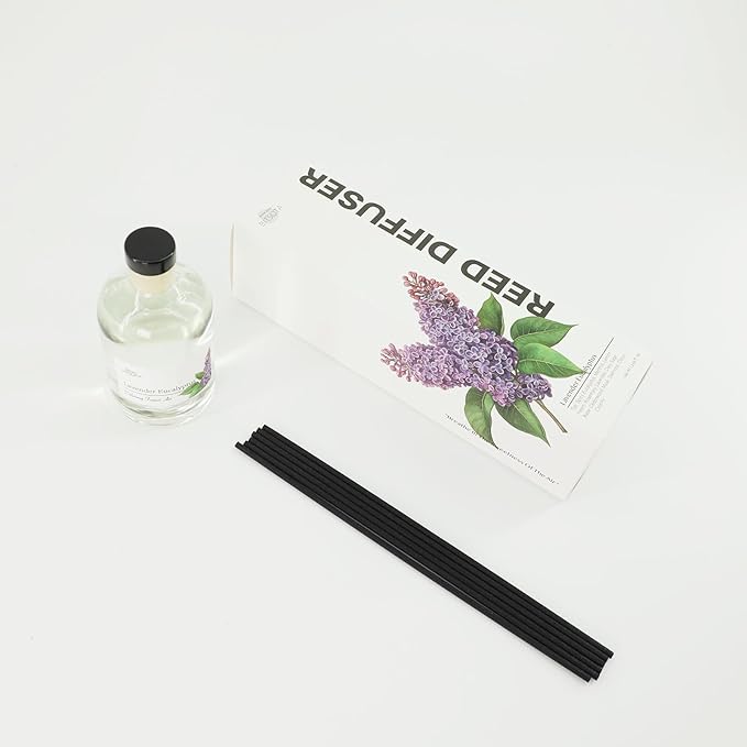 Reed Diffuser Set, Aroma Scented Diffuser with Sticks Home Fragrance Reed Diffuser for Bathroom Shelf Decor, Ideal Gift for Woman (3.52 oz (100ml), White Cotton)
