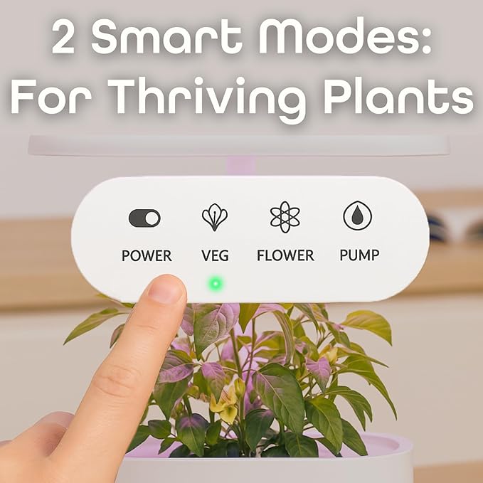 Nouri 5 pod APP Smart Garden for Home Cooks | w/Heirloom Basil | Hydroponics Growing System | LED Grow Lights | Indoor Herb Garden Kit | Herb Growing Kit Indoors for Plant Lovers, Gardeners, Kitchen