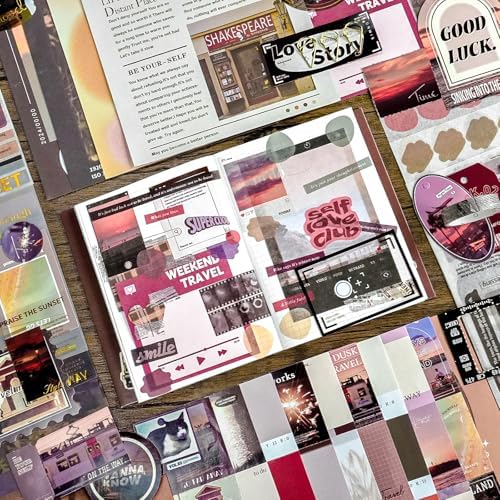 Travel Scrapbooking Supplies Kit, A6 Notebook, Vintage Junk Journaling Kit - Image 3