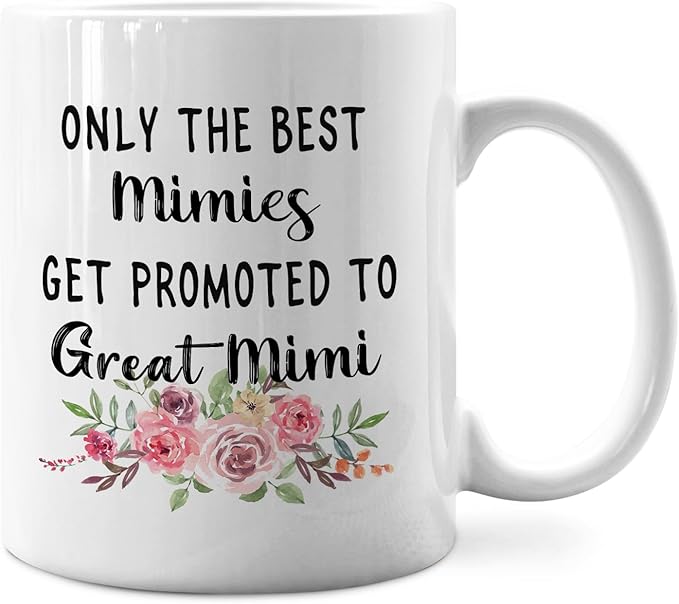 IWXYI Pregnancy Announcement Gifts for First Time Great Mimi,New Great Mimi Gifts,Great-Grandma Mug Coffee Mugs 11 Ounce