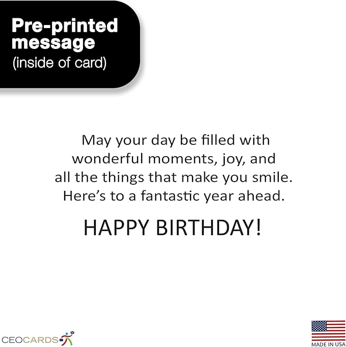 Happy Birthday Cards Bulk Greeting Card Set (Colorful Day) 18 Pack & White Envelopes - 5x7 Inch Birthday Theme for Family, Women, Men, Coworkers & Office (B2406)
