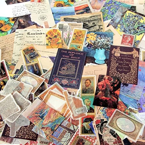 TIYPKE 200pcs Artistic Stickers for Journaling Supplies - Aesthetic Vintage Paper for Scrapbooking, Planners, Notebook, DIY Craft Kits, Postage Stamp Journal - Image 7