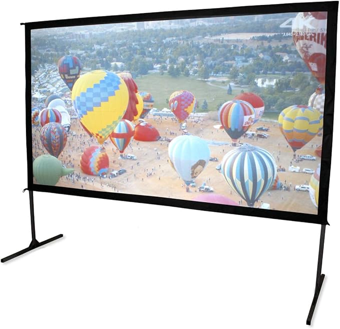 Elite Screens Yardmaster 2 DUAL Projector Screen, 135-INCH 16:9, Front and Rear Wraith Veil 4K / 8K Ultra HD, Active 3D, HDR Ready Free Standing Outdoor Movie Screen, OMS135H2-DUAL