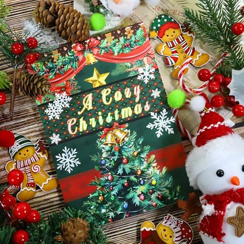 Snycler Sticker Book - 20 Sheets Vintage PET Stickers for Scrapbooking, Junk Journaling, Ephemera, and Decorative Crafts-A Cozy Christmas - Image 2