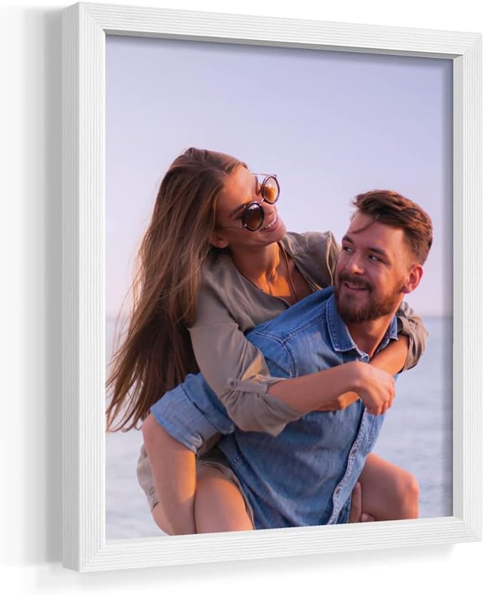 Renditions Gallery 11X14 Custom Photo Prints with Real Wood Picture Frames. Create Personalized Photos with Peel & Stick Photo Frames. Single, White Frame