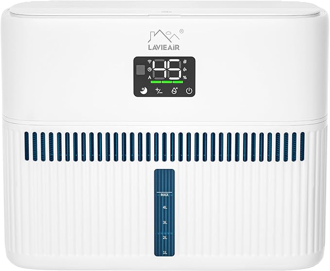 Smart Evaporative Humidifiers for Bedroom, Living Room, Nursery, Large Room up to 550 ft², 5L Tank, 48H Runtime, Mist-free Top Fill Humidifier for Baby, Plants, Easy to Clean