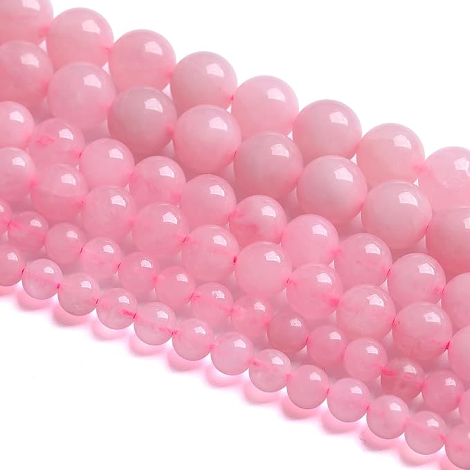 8MM 46PCS Natural Stone Brazilian Rose Quartz Crystal Beads for Jewelry Making DIY Bracelet