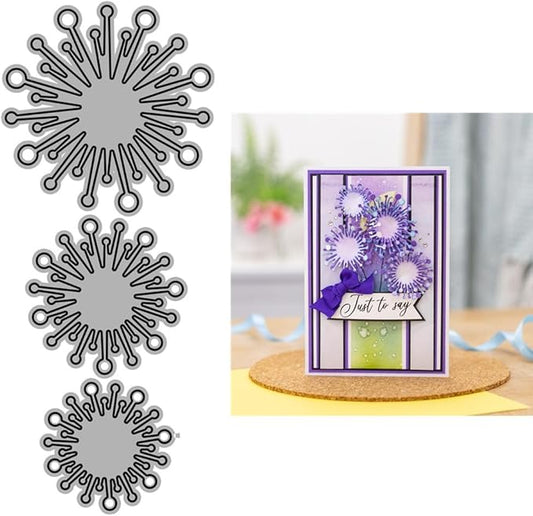 Splicing Flower Stamens Metal Cutting Dies for Card Making, Paper Embossing Die Cuts Kit Templates Supplies, Photo Frame Album DIY Scrapbooking Stencils Sets