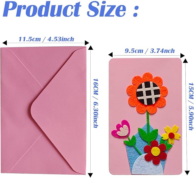 EAJASUCE 6 Set Card Making Kit, Greeting Card Making Kits, Craft DIY Handmade Card Making Supplies Thank You Cards Art Crafts for Kids Christmas Birthday