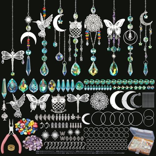DIY Suncatcher Kit 460pcs Sun Catchers Supplies Arts and Crafts for Adults by Worgree