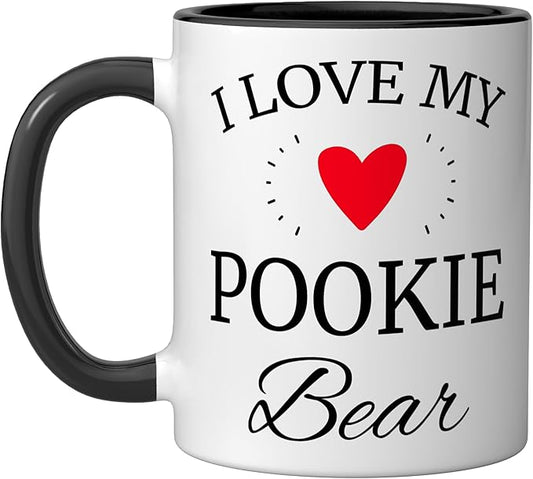 I Love My Pookie Bear Ceramic Mug, Black/White