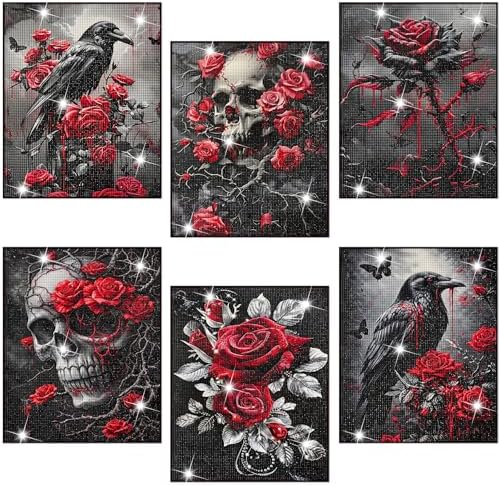 Chunful 6 Pcs Halloween Gothic Diamond Art for Adults, 10x11.8 by Chunful