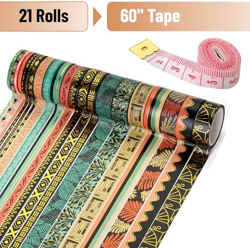 Mr. Pen- Washi Tape Set, 21 Rolls, Assorted Sizes, 5.5 Yards/Roll - Image 2