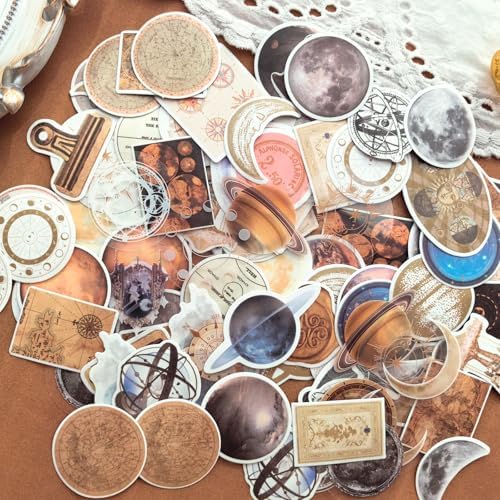 Flartmo 313 Pcs Complete Scrapbook Supplies Kit, Celestial Universe Planets Space Scrapbook Paper & Stickers, Junk Journal Scrapbooking Supplies Kit for Journaling, Embellishments, Card - Image 7