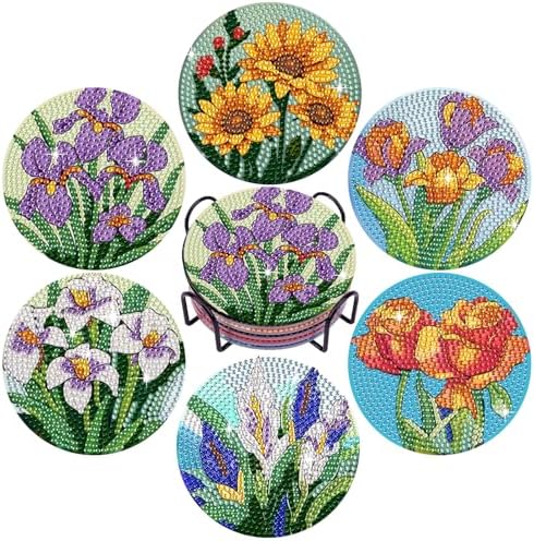 Leatrice 6 PCS Diamond Art Coasters Small Diamond Painting Kits for Adults by Leatrice20240713
