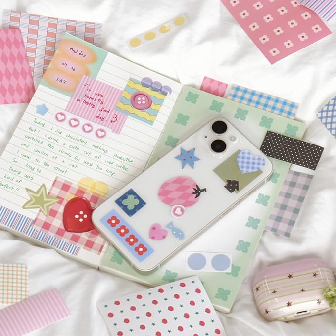 Monolike Plan Pattern Sticker Pack (102Pcs) - Variety Pack, Journal, Scrapbook, Fancy Sticker, Paper