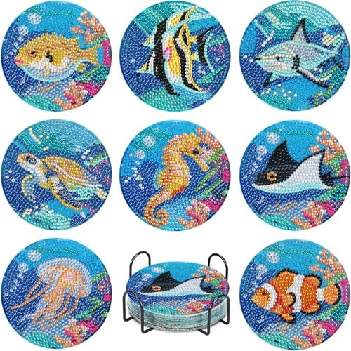 Leatrice Small Diamond Art Coasters Set Diamond Painting Kits for Adults by Leatrice20240713