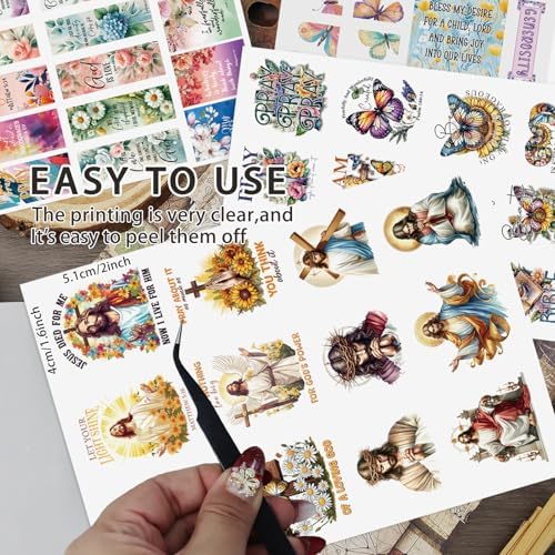 350Pcs Christian Jesus Bible Verse Catholic Stickers Book - Image 5