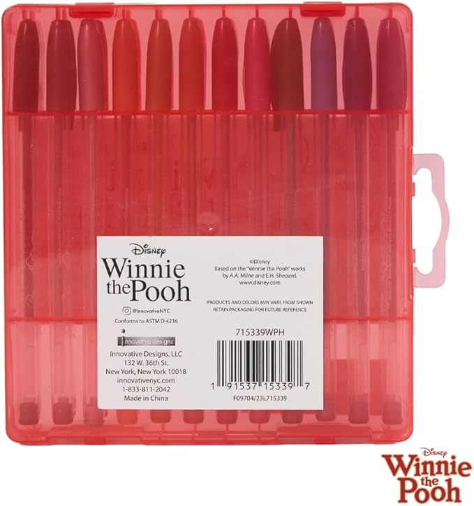 Disney Winnie the Pooh Gel Pens Set for Kids, 24 Pack with Glitter Gel Pens, Cute Pens for Girls and Boys