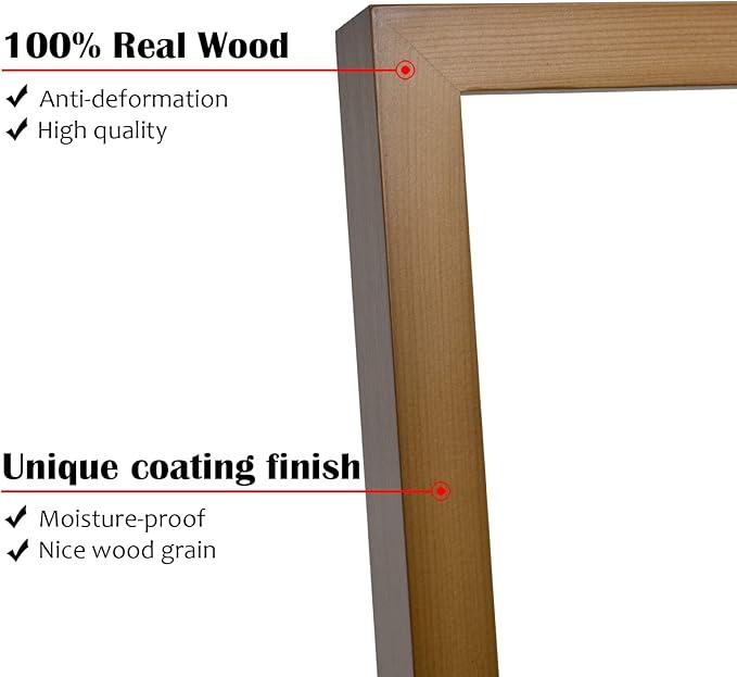 KINLINK 8x10 Picture Frame Brown, Solid Wood Frames with Acrylic Plexiglass for Pictures 4x6/5x7 with Mat or 8x10 without Mat, Tabletop and Wall Display Photo Frame, Set of 4