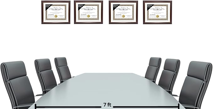 Creative Picture Frames 11x15 Mahogany Gold Rim Diploma Frame with White Mat Glass and Installed Wall Hangers | Frame Holds 16x20 Media without Mat