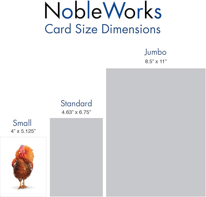 The Best Card Company - 20 Blank Birds Notes with Envelopes - All Occasion Chicken Assortment (10 Designs, 2 Each) - Exotic Roosters AM7059OCB-B2x10