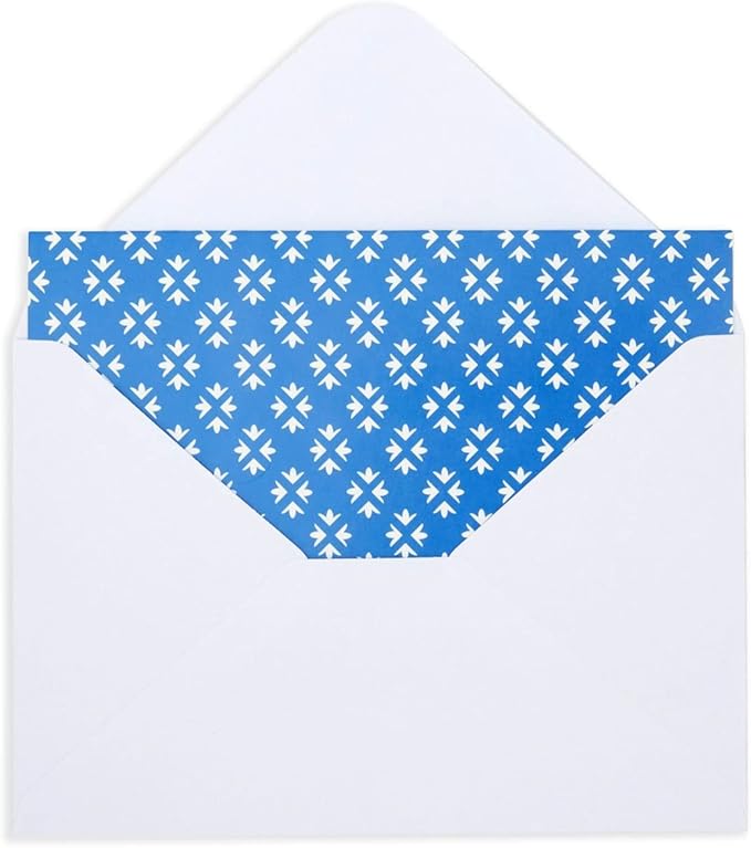 BEST PAPER GREETINGS 48 Pack Blue Stationery Notecards and Envelopes Set - 4x6-Inch All Occasion Thank You Notes for Birthdays, Business - 6 Floral Designs (Blank Inside) - Blank Cards And Envelopes