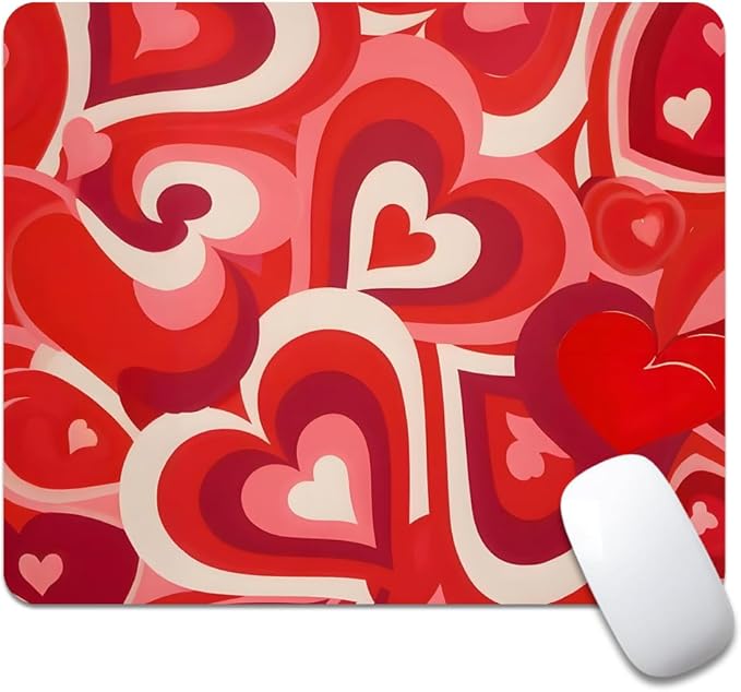 Love Song Remix Ombre Hearts Texture Mouse pad, Square Waterproof and Anti Slip Mouse pad for Office laptops
