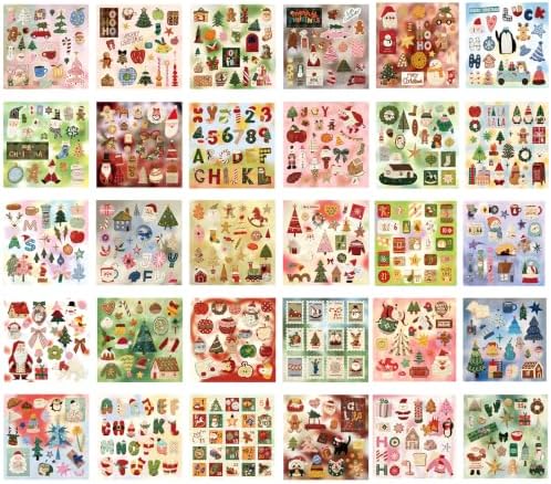 750 Pcs Stickers for Scrapbooking,Christmas Self-Adhesive Scrapbook Sticker - Image 2