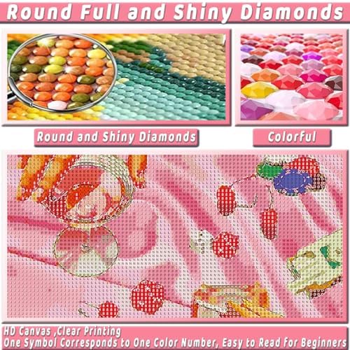 KICHANG Pink Diamond Art Kits for Adults Diamond Painting Kit for Beginner - Image 4
