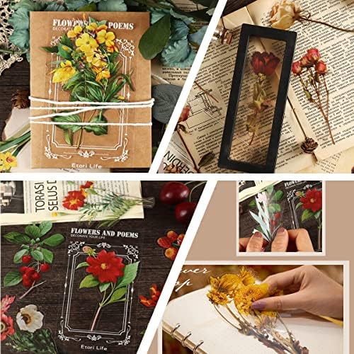 BLEDS 141 PCS Scrapbook Stickers Supplies, 120 PCS Nature Flower Self-Adhesive Stickers Plus 21PCS Big Size Scrapbooking Stickers Journaling Kit for Junk Journal Craft Card Making Decorative - Image 4