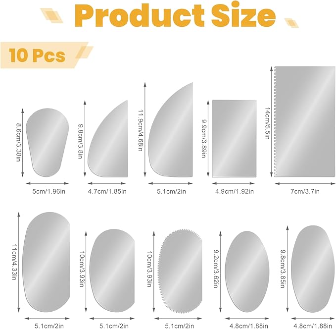 10PCS Multifunctional DIY Pottery Tools, Pottery Ceramic Ribs Modeling Knife, Stainless Steel Serrated Scraper Clay Rib, Ceramics Sculpting Tools Kits for Texturing Artists Sculpture Modeling Potter