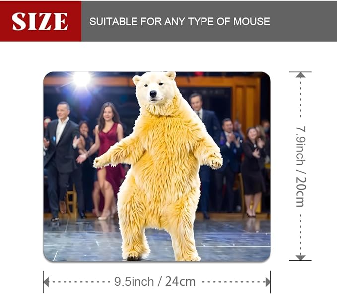 Bear Texture Mouse pad, Square Waterproof and Anti Slip Mouse pad for Office laptops