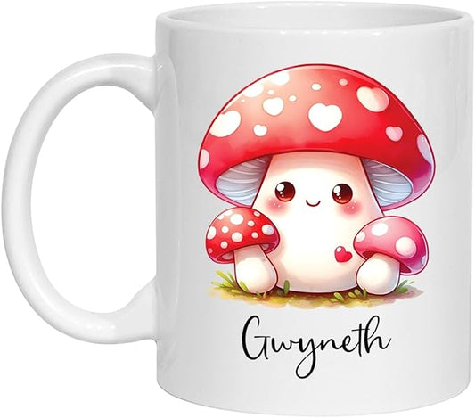 Customized Mushroom Coffee Mug Gifts For Vegetable Lovers, Mushroom Mugs, Personalized Mushroom Ceramic Mug With Name, Vegetable Cup Gift, Custom Mushroom Travel Mug, Vegan White Tea Cup 11oz 15oz