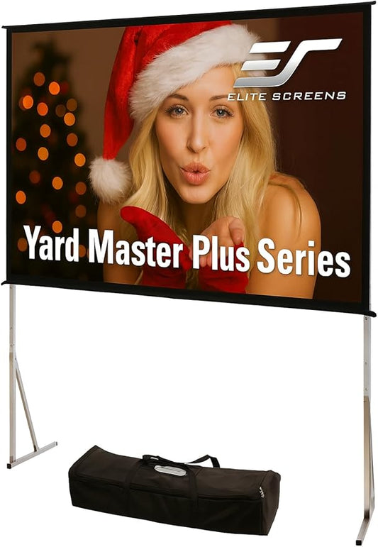 Elite Screens Yard Master Plus, 100-INCH 16:9, 8K 4K Ultra HD 3D Ready Indoor/Outdoor Portable Home Movie Theater Projector Screen, Front Projection - OMS100H2PLUS | US Based Company 2-YEAR WARRANTY