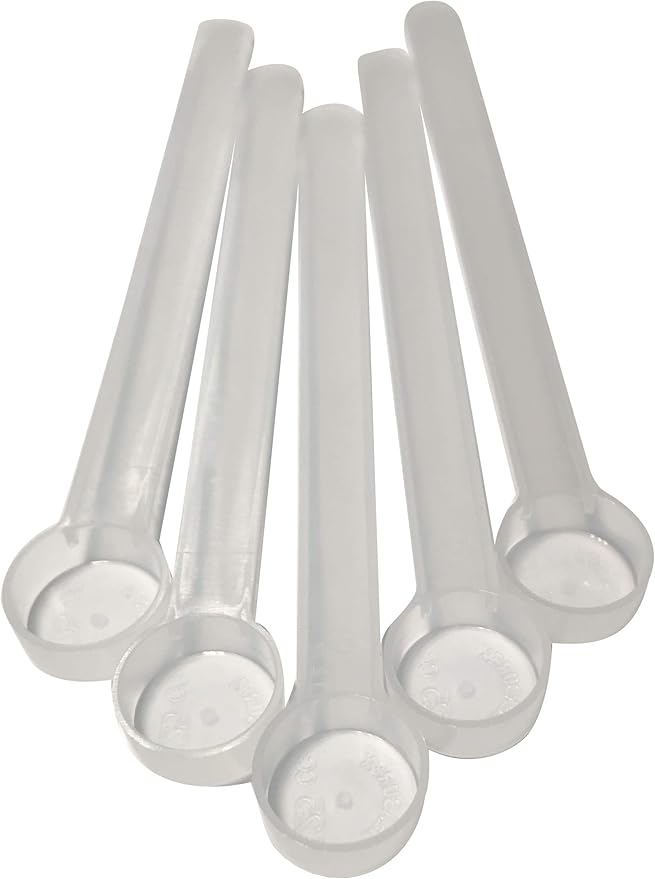 1/8 Tsp (0.625 mL | A Pinch) Long Handle Scoop for Coffee, Protein Powder, Pet Food, Spices, Grains, Dry Goods – Food-Grade BPA-Free Plastic Measuring Spoon (Pack of 5)