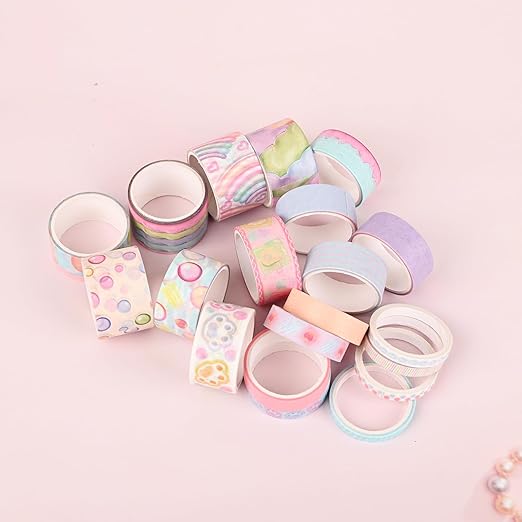 MAFELOE Washi Tape Set, Decorative Adhesive Supplies for Scrapbook, Arts & Crafts, 2 Meters Long 20 Rolls- Cute Series Suit-TGXL
