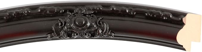 OVALCREST Round Beveled Wall Mirror for Home Decor - Jefferson Style - Rosewood - 20x20 Outside Dimensions
