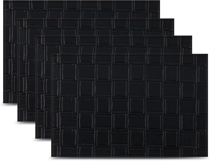 Placemats Set of 4 12" x 18" Heat-Resistant Table Mats for Dining Table Set for 4 Kitchen & Dining Room Decor Farmhouse, Boho, & Modern Style Easy to Clean, Durable & Stylish Table Decor