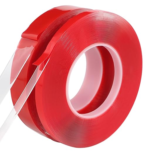 Acrylic Double Sided Tape Heavy Duty Mounting Tape 0.4"/1“ x 33 FT Resistente Clear Super Stick Tape with Acrylic High Tack Strong Adhesive for Outdoor Indoor