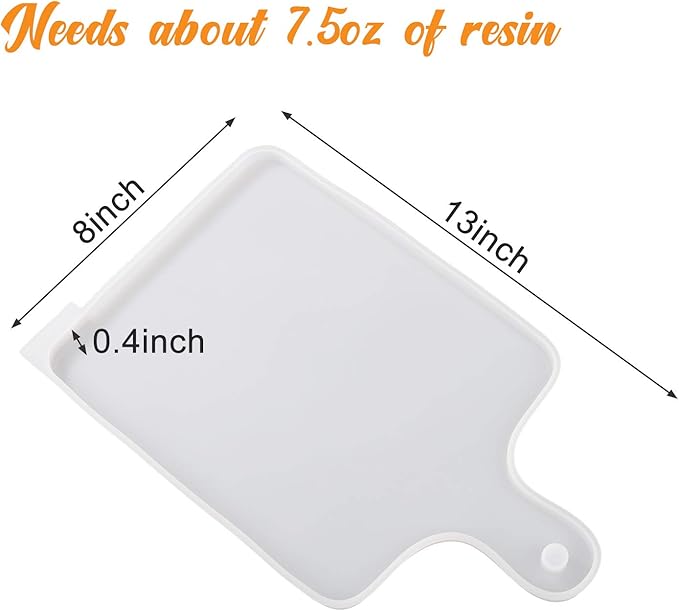 LET'S RESIN Silicone Resin Tray Molds, Epoxy Resin Molds for Rectangle Cutting Board, Large Silicone Molds for Resina Serving Tray, Epoxy Casting, DIY Art Craft