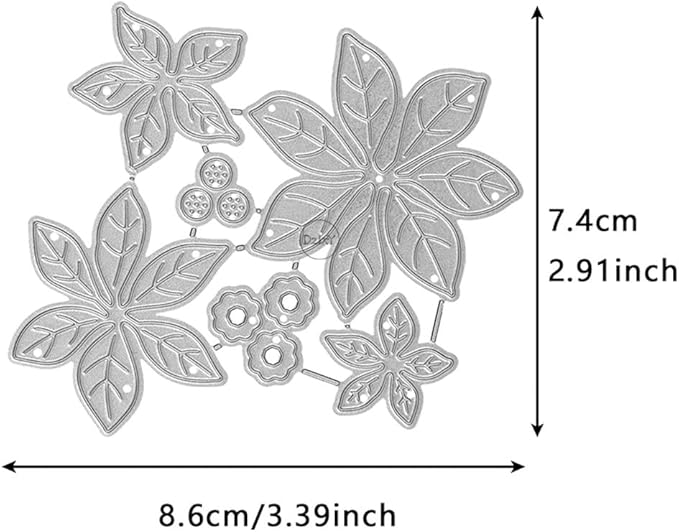 DzIxY Patchwork Stamens Flowers Metal Cutting Dies for Card Making Kit Embossing Paper Die Cuts Set Scrapbook Stencils Supplies Machine Templates