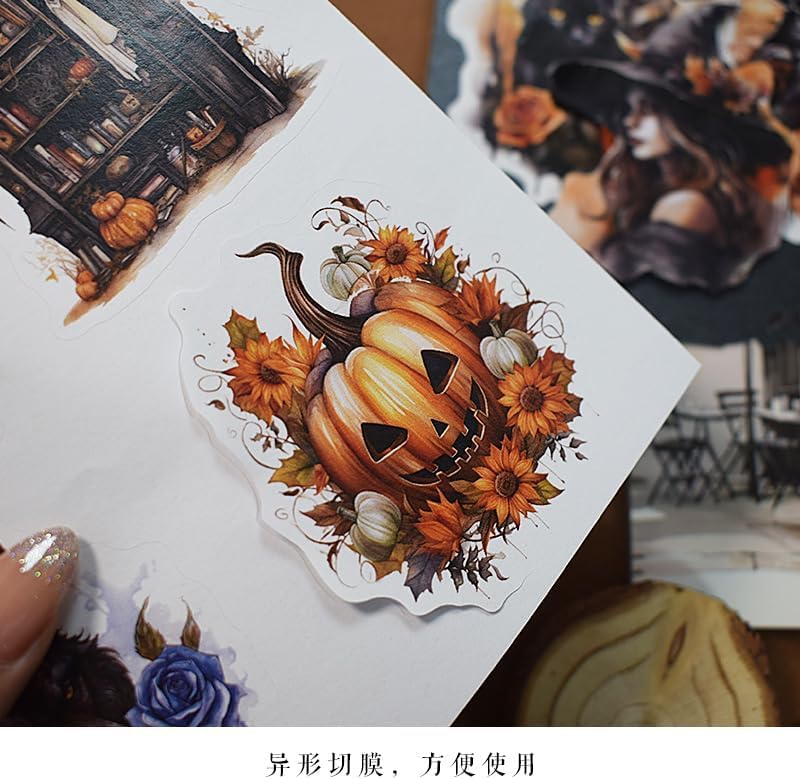 Alideco 20pcs Vintage Scrapbook Stickers Europe and The United States Figure Flowers Sticker Book for Adults Sticker journaling Stickers for Scrapbooking (qiusemanyuan) - Image 4