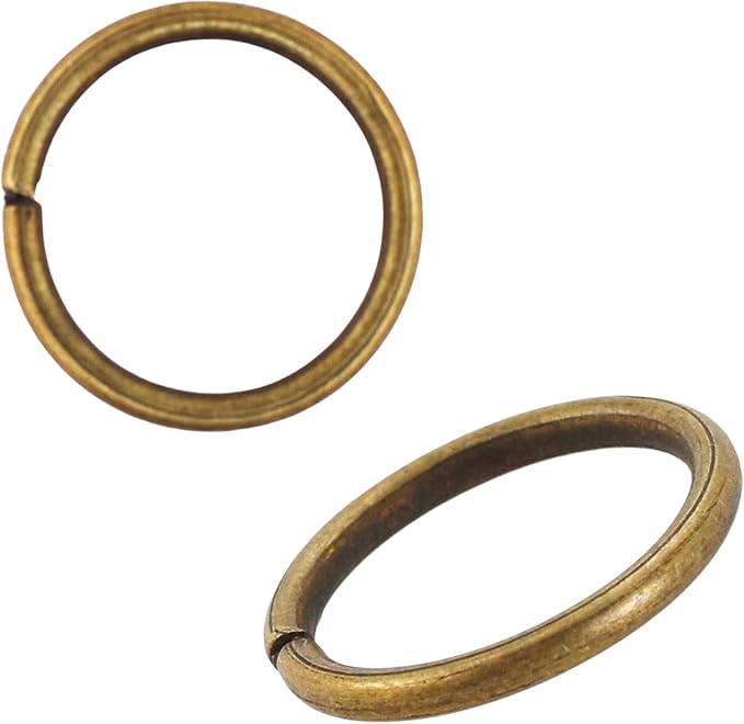 Mandala Crafts Assorted Antique Brass Jump Rings Jewelry Findings Metal O Rings for Jewelry Making Supplies - 5000 3mm Small Open Jump Rings Kit for Necklace Earring