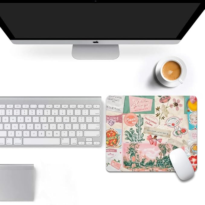 FashionPass Texture Mouse pad, Square Waterproof and Anti Slip Mouse pad for Office laptops