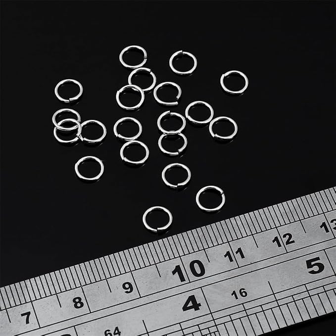 925 Sterling Silver Jump Rings 0.7x6mm 20pcs for Jewelry Making Findings